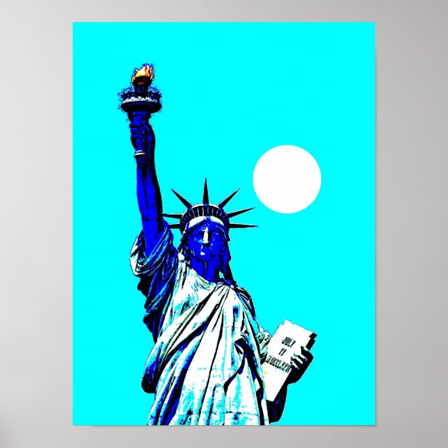 Statue of Liberty Pop Art Poster (Front)