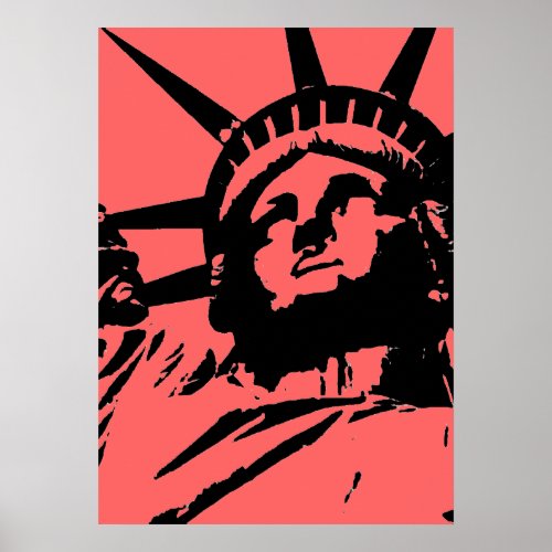 Statue of Liberty Pop Art Poster Print