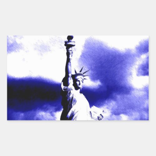 Statue of Liberty Pop Art Rectangle Sticker