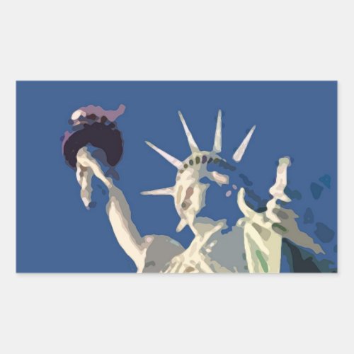 Statue of Liberty Pop Art Rectangle Sticker