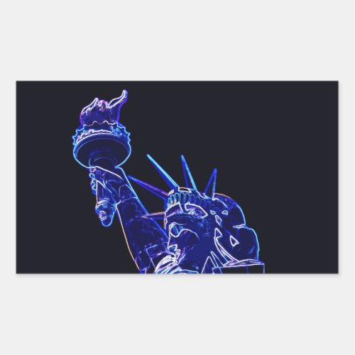 Statue of Liberty Pop Art Rectangle Sticker