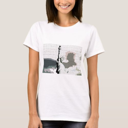 Statue of Liberty Pop Art T_Shirt