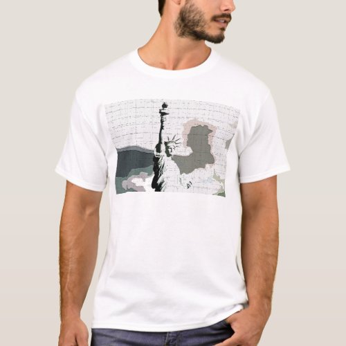 Statue of Liberty Pop Art T_Shirt