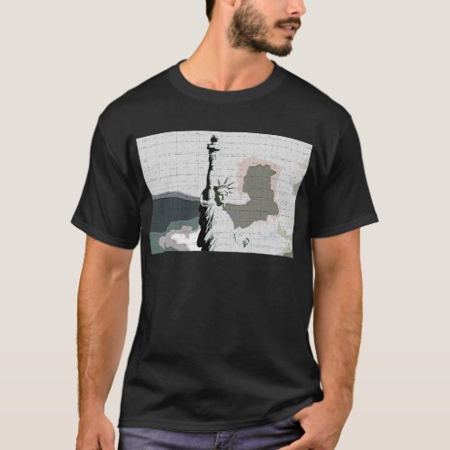 Statue of Liberty Pop Art T_Shirt