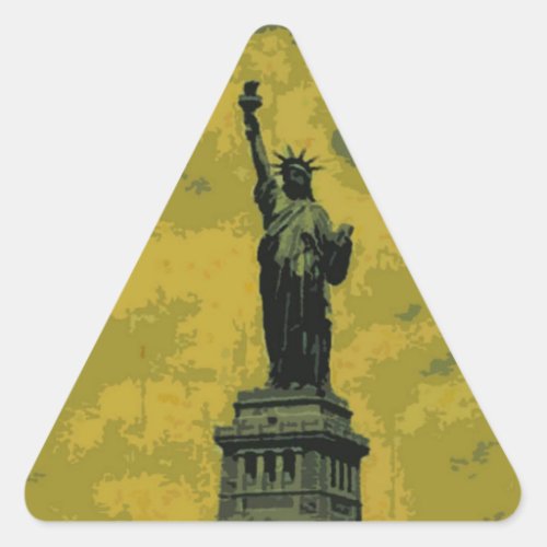 Statue of Liberty Pop Art Triangle Sticker