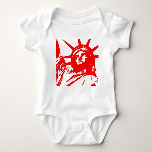 Statue of Liberty Pop Art USA Symbol Baby Bodysuit