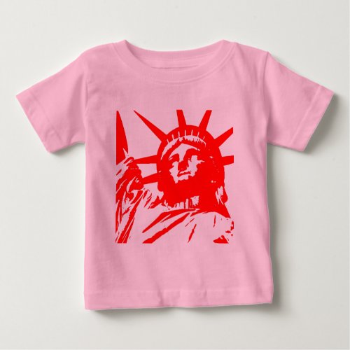 Statue of Liberty Pop Art USA Symbol Baby T_Shirt