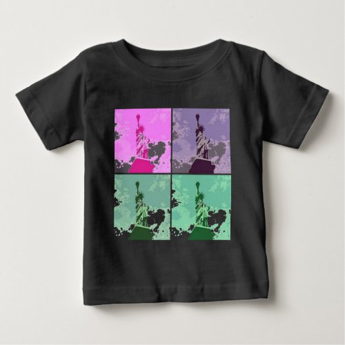 Statue of Liberty Pop Art USA Symbol Baby T_Shirt