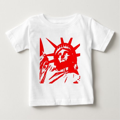 Statue of Liberty Pop Art USA Symbol Baby T_Shirt