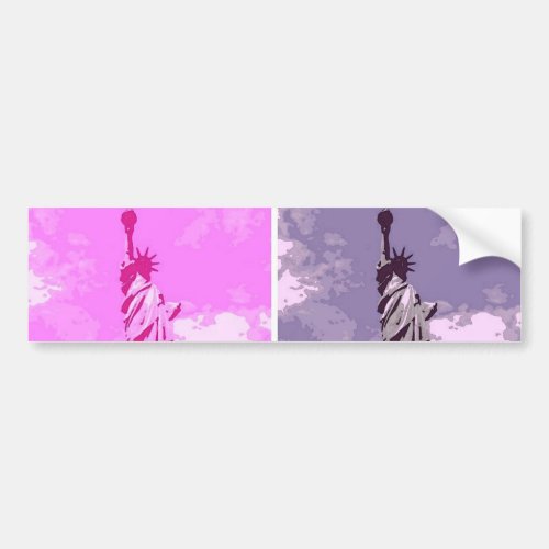 Statue of Liberty Pop Art USA Symbol Bumper Sticker