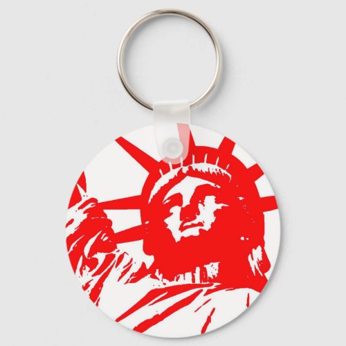 Statue of Liberty Pop Art USA Symbol Keychain