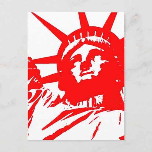 Statue of Liberty Pop Art USA Symbol Postcard