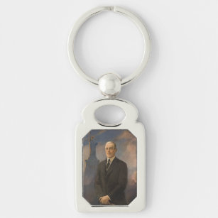 Statue of Liberty & President Woodrow Wilson Keychain