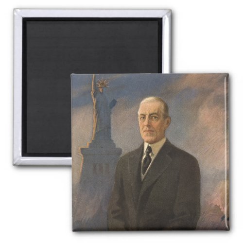 Statue of Liberty  President Woodrow Wilson Magnet