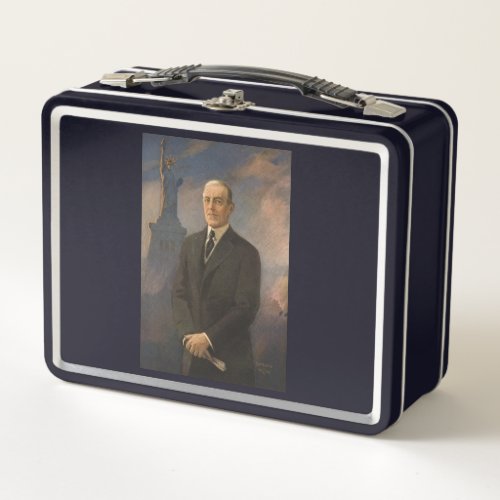 Statue of Liberty  President Woodrow Wilson Metal Lunch Box