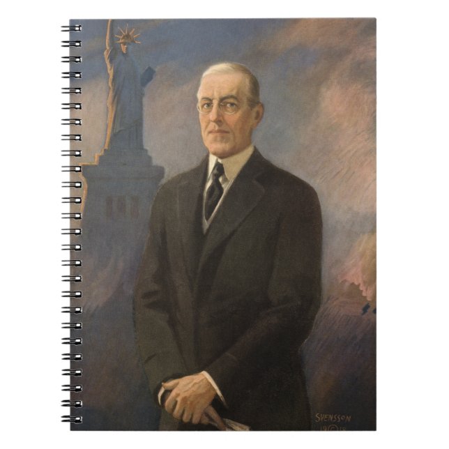 Statue of Liberty & President Woodrow Wilson Notebook (Front)