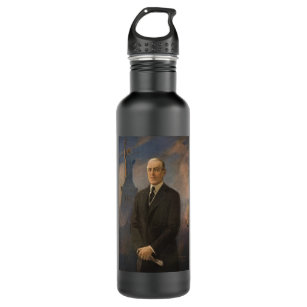 Statue of Liberty & President Woodrow Wilson Stainless Steel Water Bottle