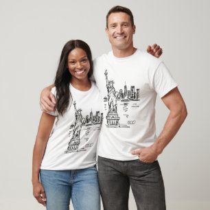 Statue Of Liberty Quick Ink Sketch T-Shirt