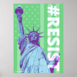 Statue Of Liberty RESIST Art Poster