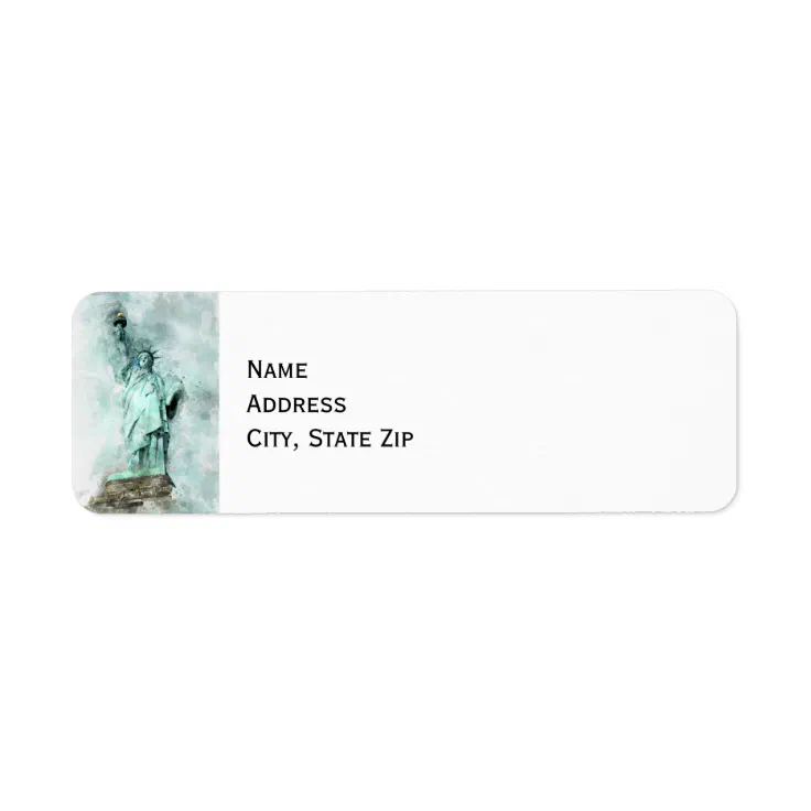 Statue of Liberty Return Address Labels Zazzle