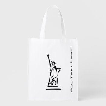 Statue Of Liberty Reusable Grocery Bag by kahmier at Zazzle