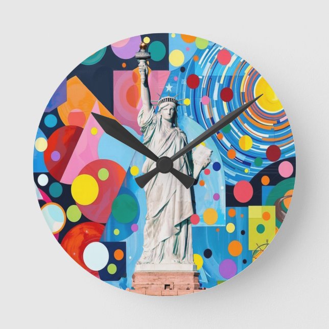 Statue of Liberty Round Clock (Front)