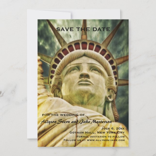 Statue of Liberty Save the Date Announcement (Front)