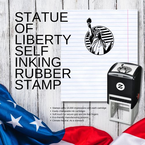 Statue of Liberty Self Inking Rubber Stamp