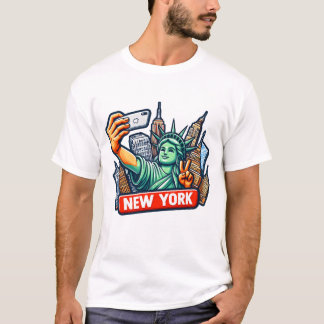 Statue of Liberty Selfie T-Shirt