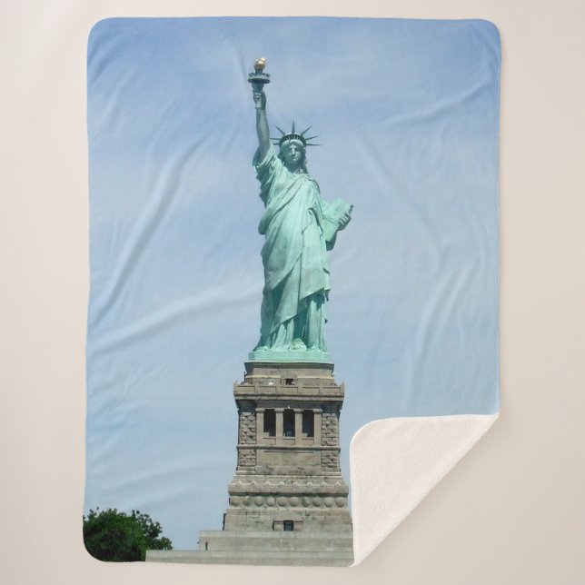 STATUE of LIBERTY Sherpa Blanket (Front)