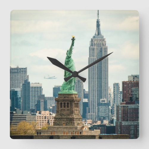 Statue of Liberty Shuttle Empire State Square Wall Clock