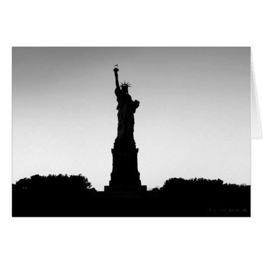Statue of Liberty silhouette Cards (Front Horizontal)