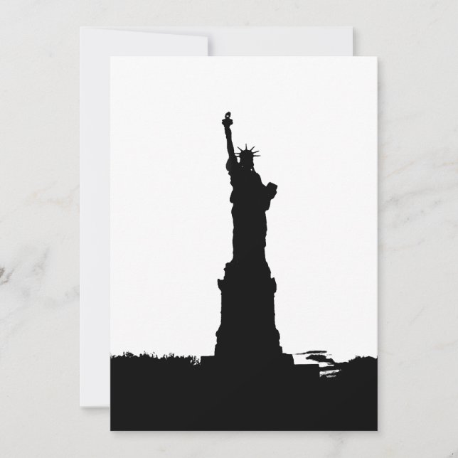 Statue of Liberty Silhouette Invitation (Front)