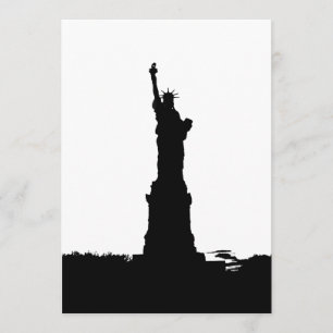Statue of Liberty Silhouette Invitation