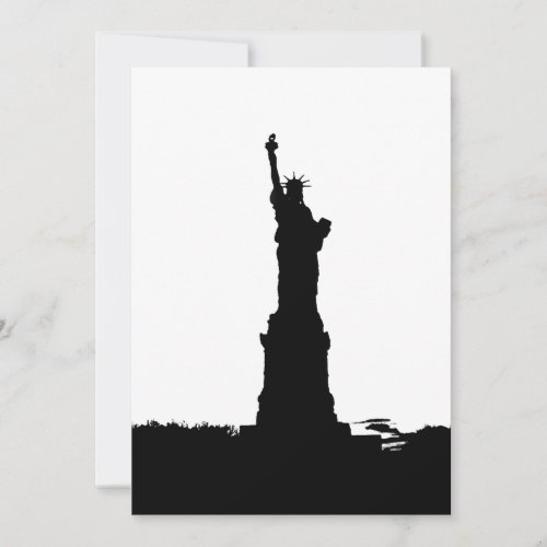 Statue of Liberty Silhouette Invitation
