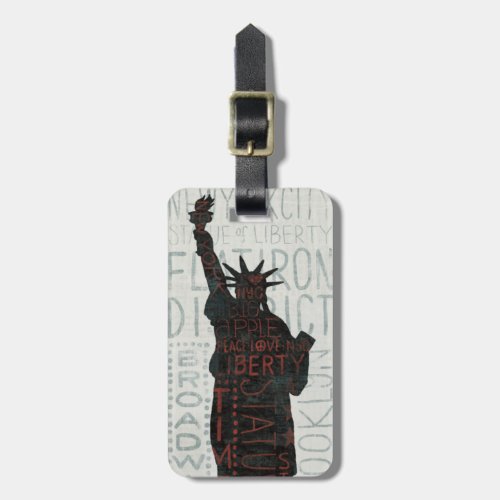 Statue of Liberty Silhouette Luggage Tag