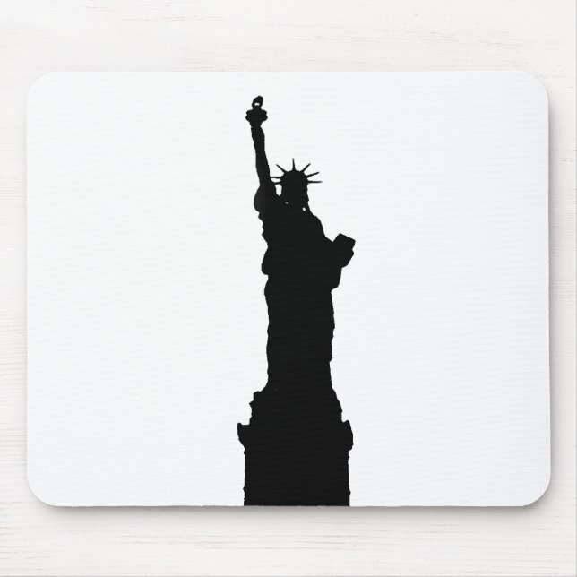 Statue of Liberty Silhouette Mouse Pad (Front)
