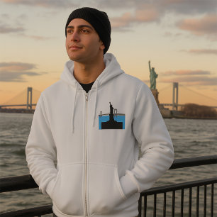 Statue of Liberty Silhouette New York Skyline Hoodie