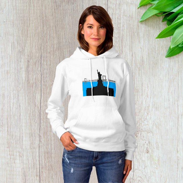 Statue of Liberty Silhouette New York Skyline Hoodie (Creator Uploaded)