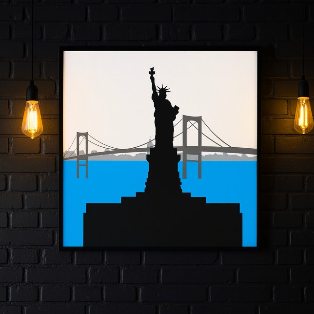 Statue of Liberty Silhouette New York Skyline Poster (Creator Uploaded)
