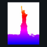 Statue of Liberty Silhouette Pop Art Poster<br><div class="desc">New York City - United States of America National and City Symbol Statues,  Monuments and Buildings - Statue of Liberty Photo Artwork - Statue of Liberty Silhouette Pop Art Style Artwork</div>