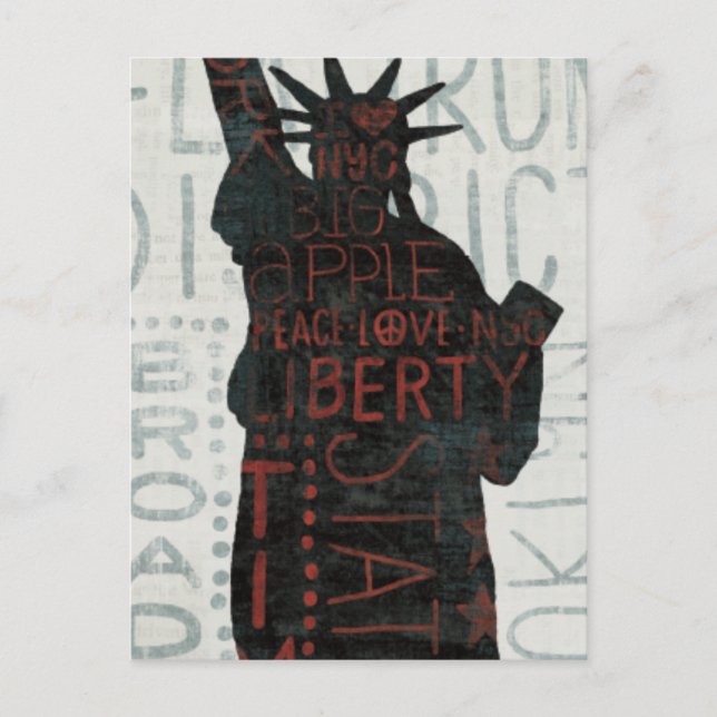 Statue of Liberty Silhouette Postcard (Front)