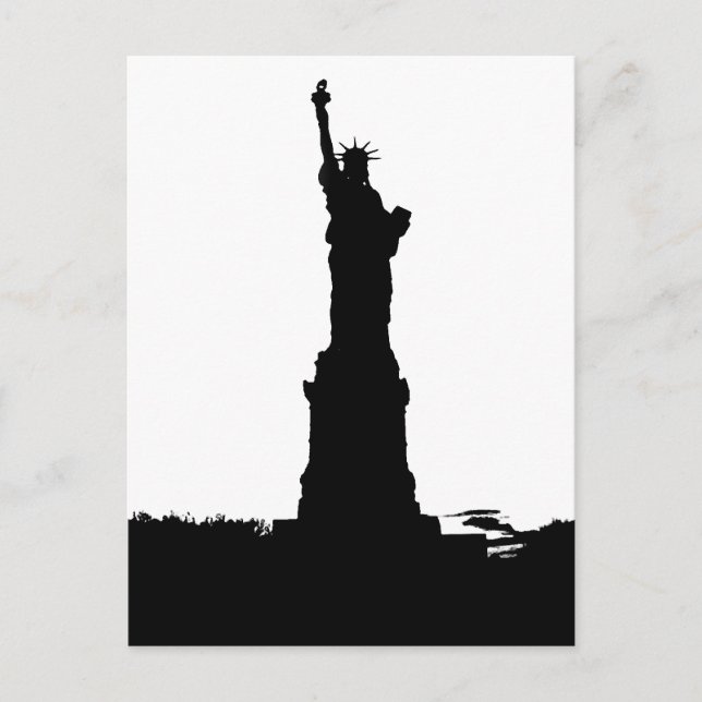Statue of Liberty Silhouette Postcard (Front)