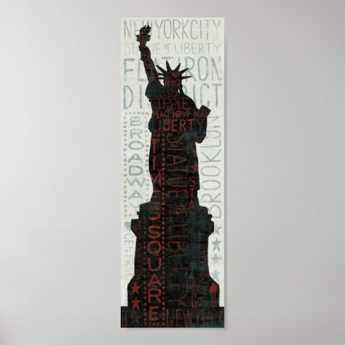 Statue of Liberty Silhouette Poster