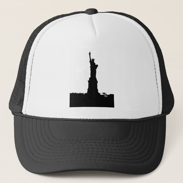 Statue of Liberty Silhouette Trucker Hat (Front)