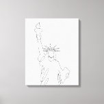Statue of Liberty silhuette Canvas Print