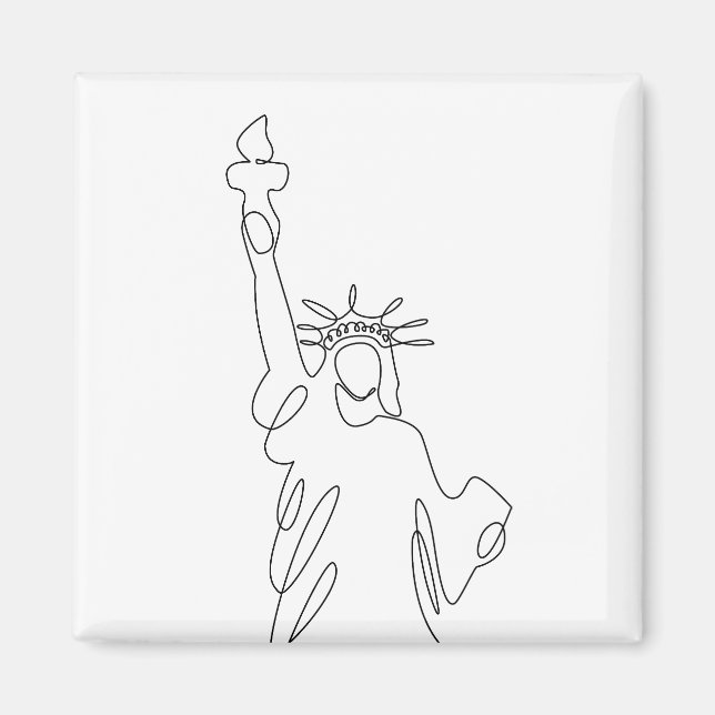 Statue of Liberty silhuette Magnet (Front)