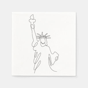 Statue of Liberty silhuette Napkins