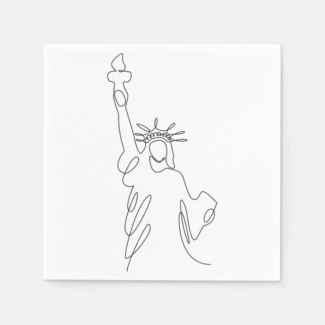 Statue of Liberty silhuette Napkins (Front)