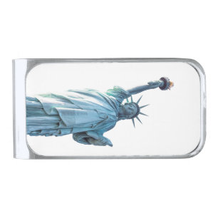 Statue of liberty silver finish money clip